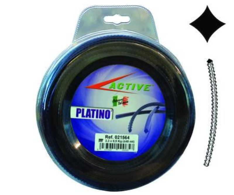 FILO NYLON "PLATINO" SEGHETTATO VIOLA  PER DECESPUGLIATORI- ø mm.3,3 - blister Kg.0,5