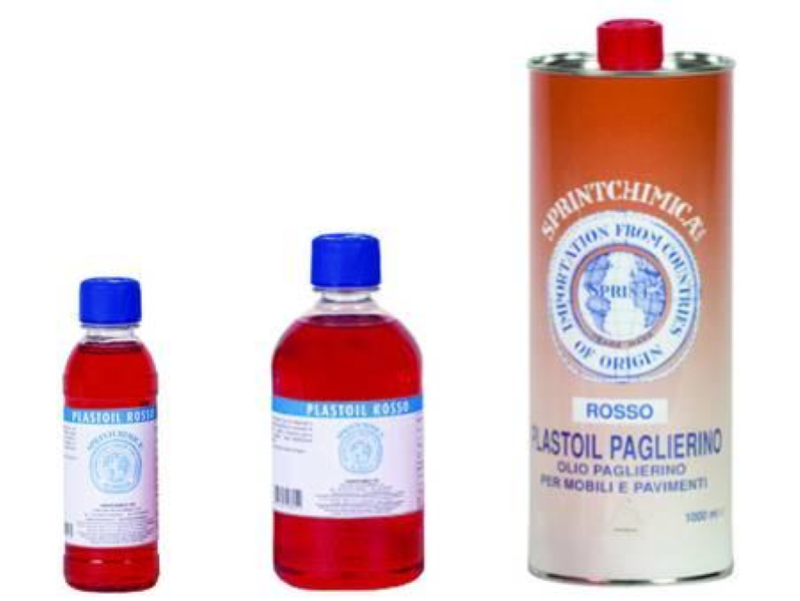 OLIO PAGLIERINO ROSSO PER MOBILI- lt.0,250 colore rosso - in flacone