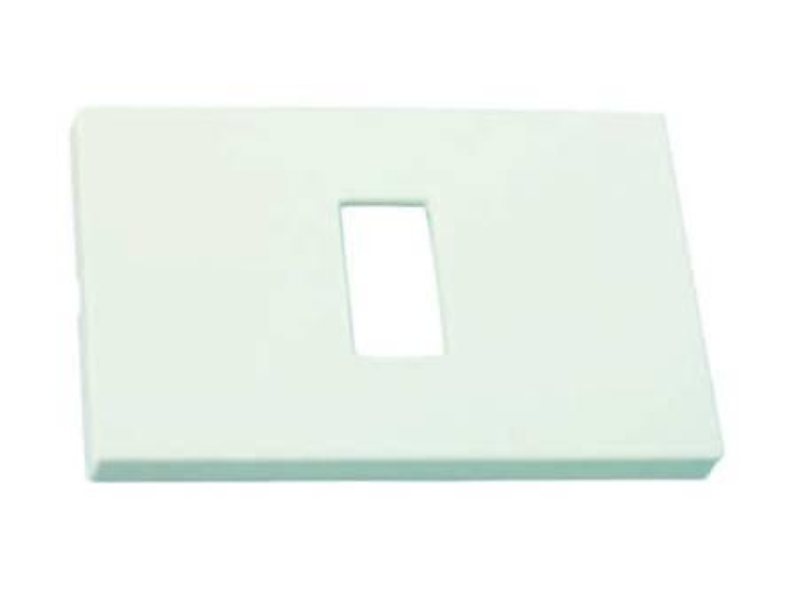 PLACCA UN FORO IN ABS BIANCO 1 FORO