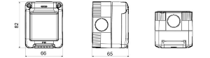 CONTENITORE SYSTEM STAGNO 1 POSTO GRIGIO RAL 7035 IP55 - GW27041