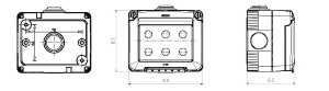 CONTENITORE SYSTEM STAGNO 3 POSTI GRIGIO RAL 7035 IP55 - GW27043
