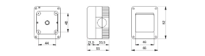 CONTENITORE SYSTEM PROTETTO 2 POSTI GRIGIO RAL 7035 IP40 - GW27002