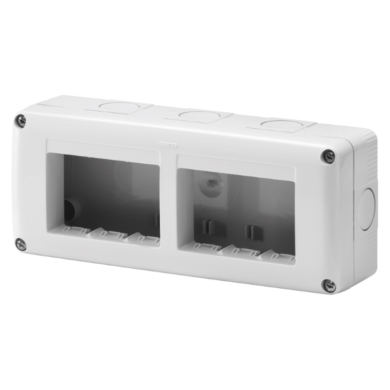 CONTENITORE SYSTEM PROTETTO 6 POSTI GRIGIO RAL 7035 IP40 - GW27005