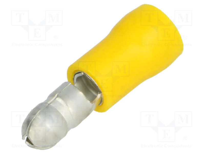 TERMINALI CAPICORDA · PREISOLATI IN PVC · ANTIVIBRANTI MASCHIO - Giallo 4 ÷ 6 - mm 5 - 00330