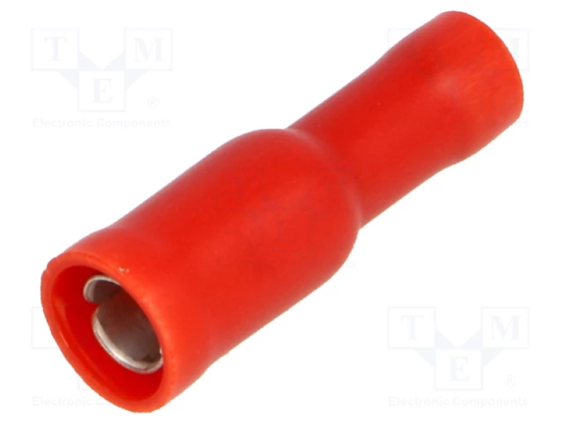 TERMINALI CAPICORDA · PREISOLATI IN PVC · ANTIVIBBRANTI FEMMINA - Rosso 0.25 ÷ 1.5 - mm 4 - 00140