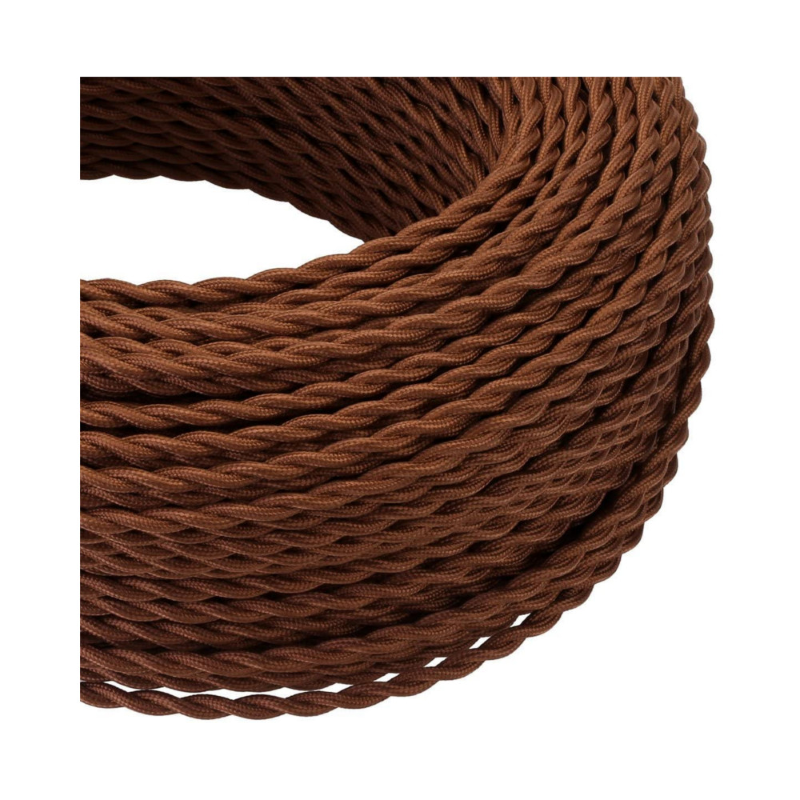 CAVO TELATO SETATO 2X0,75 MARRONE