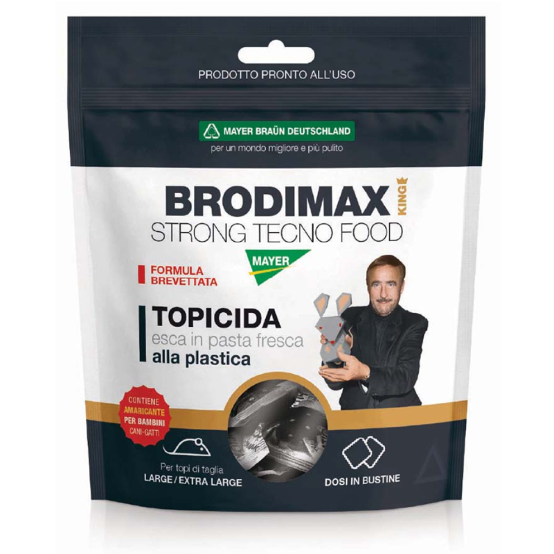 TOPICIDA BRODIMAX STRONG TECNO FOOD KING- gr.150 in busta