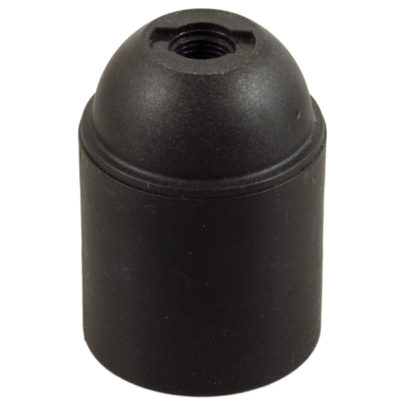 PORTALAMPADA TERMOPLASTICO LISCIO E27 NERO