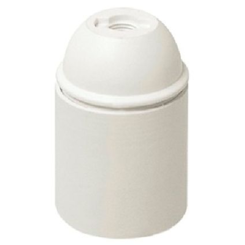 PORTALAMPADA TERMOPLASTICO LISCIO E27 BIANCO