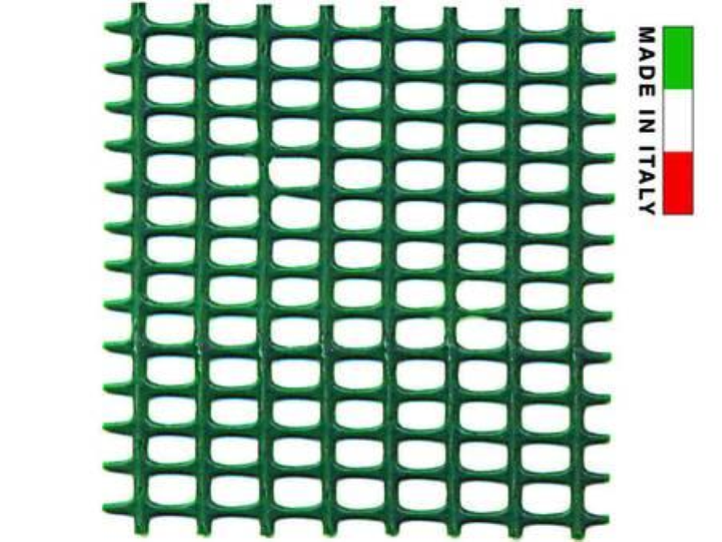 RETE IN PLASTICA QUADRETTA VERDE MM.5X5- maglia mm.5x5, altezza cm.100