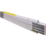 DOPPIOMETRO IN LEGNO BICOLORE SERIE 700 MOD.717 - bianco/giallo (01328)