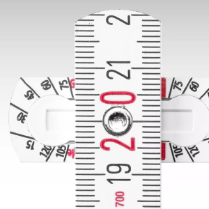DOPPIOMETRO IN LEGNO BICOLORE SERIE 700 MOD.717 - bianco/giallo (01328)