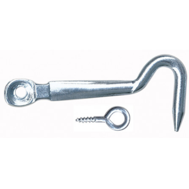 GANCIO PIATTO CON OCCHIOLO ZINCATO - mm.50 SX 2"