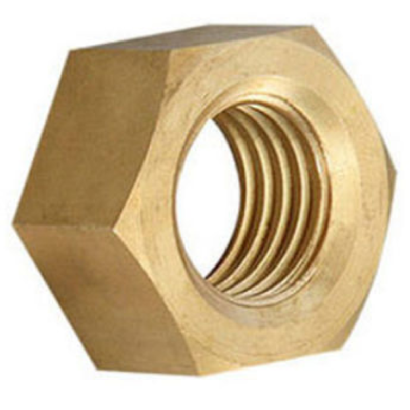 DADO ESAGONALE MEDIO IN OTTONE GIALLO - mm.4
