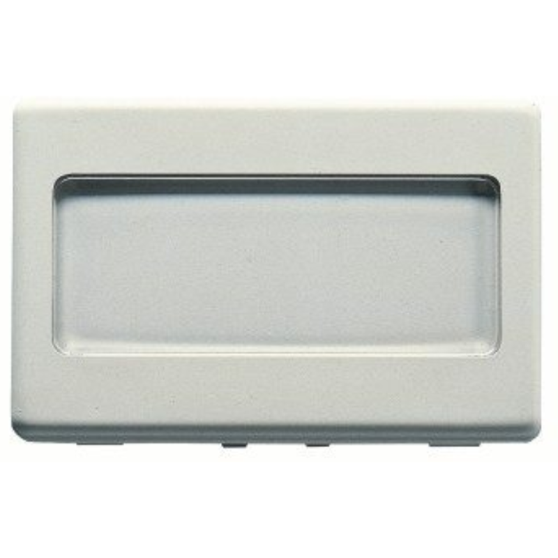 PULSANTE CON TARGA PORTANOME ILLUMINABILE NA 3 MODULI - 250V 10A - SYSTEM WHITE GW20024