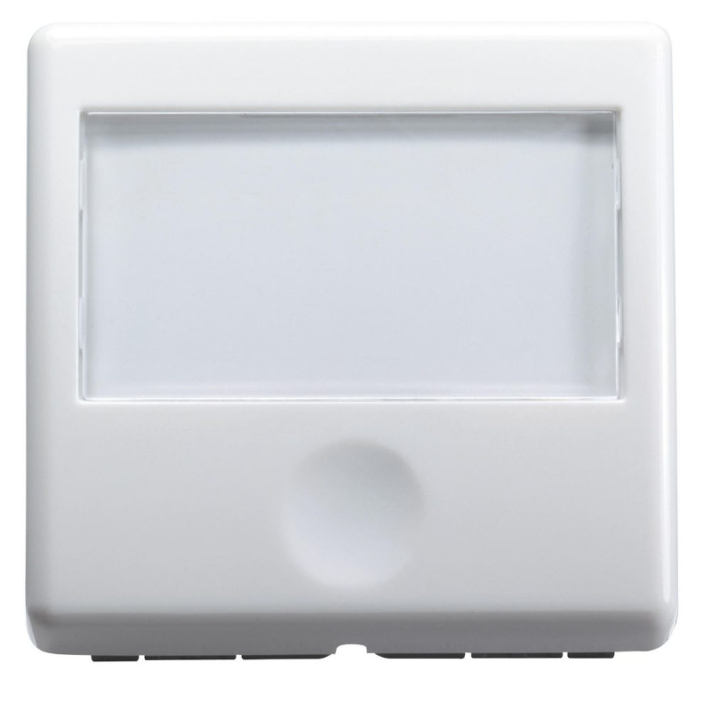 PULSANTE CON TARGA PORTANOME ILLUMINABILE NA 2 MODULI - 250V 10A - SYSTEM WHITE GW20591