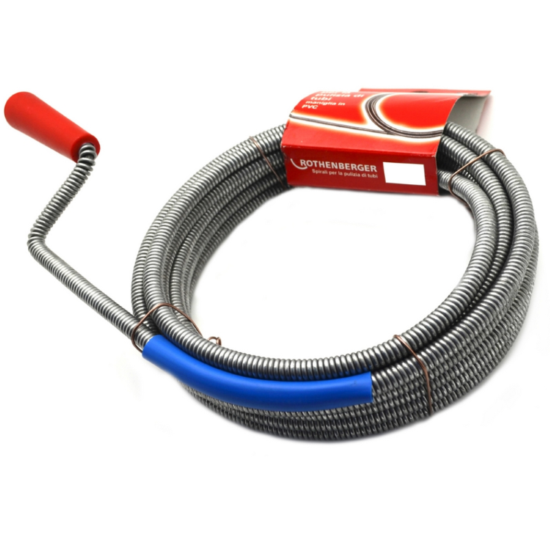DISOTTURATORE STURATUBI SPIRALE CON MANOVELLA - mt. 3 x 6 mm