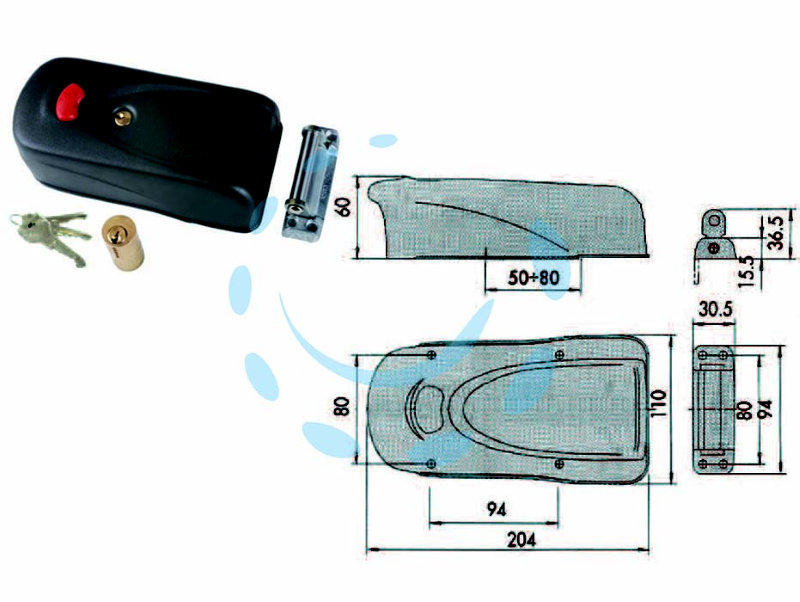 ELETTROSERRATURE PER PORTE IN FERRO CON PULSANTE INTERNO 1A731 - (1A731.00.0)