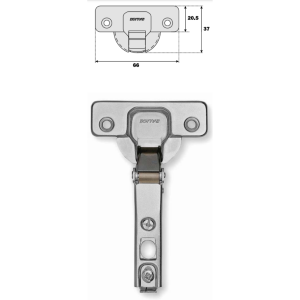 CERNIERE INCASSO PER PENSILI COLLO PIANO REGOLABILI - FORO mm.35