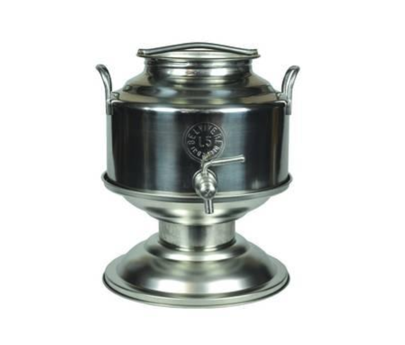 FUSTO INOX PER OLIO SALDATO LT.5 CON BASE