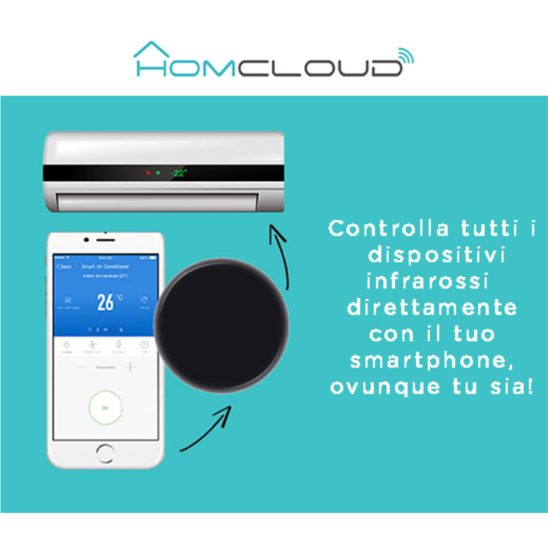 TELECOMANDO UNIVERSALE WI-FI A INFRAROSSI (IR)