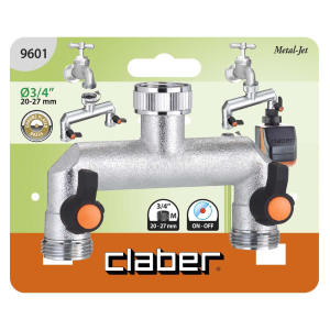PRESA A 2 VIE REGOLABILI M 3/4" METAL-JET CLABER 9601