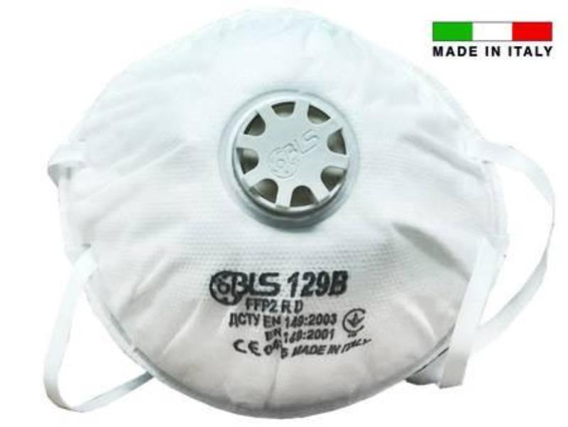 MASCHERINE CON VALVOLA CLASSE FFP2 SERIE BLS CLASSIC- 129B
