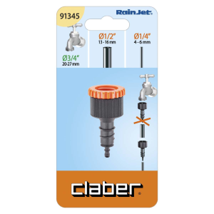 PRESA RUBINETTO PER MICROIRRIGAZIONE PER TUBO 1/2" - 1/4" IN BL. 91345