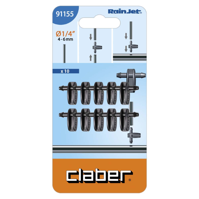 RACCORDO PER MICROIRRIGAZIONE CAPILLARE A 2 VIE IN BLISTER 91155