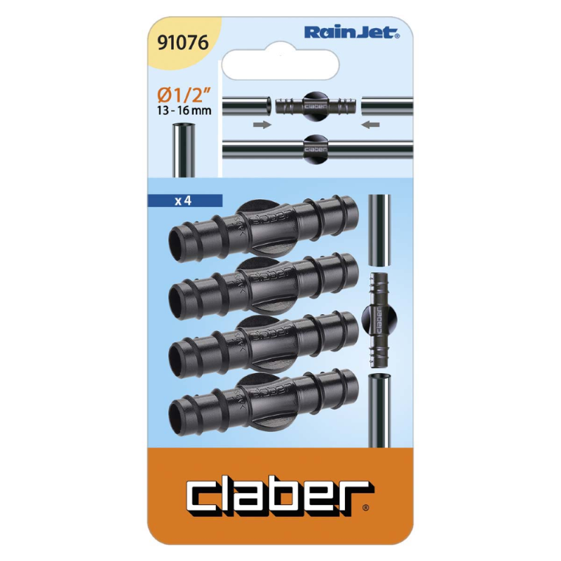 RACCORDO PER MICROIRRIGAZIONE TUBO 1/2" A 2 VIE IN BLISTER 91076