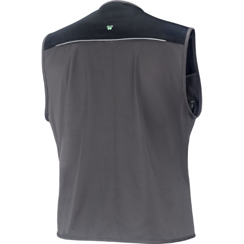 GILET DISCOVERY MULTITASCHE BICOLORE STRETCH GRIGIO - TG.L