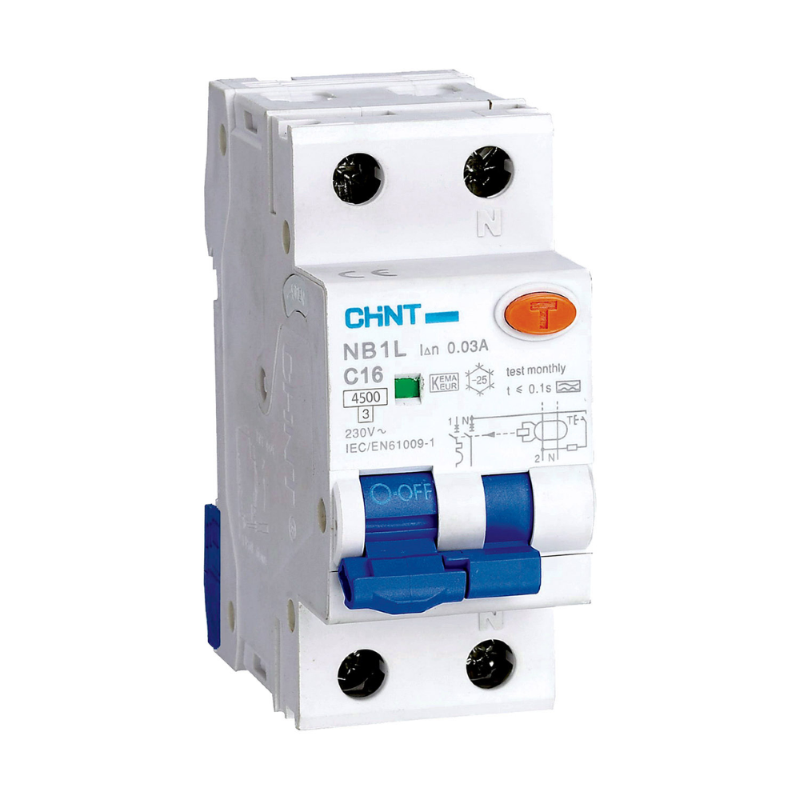 INTERRUTTORE DIFFERENZIALE MODULARE MAGNETOTERMICO NB1L - 2P 16A 2M