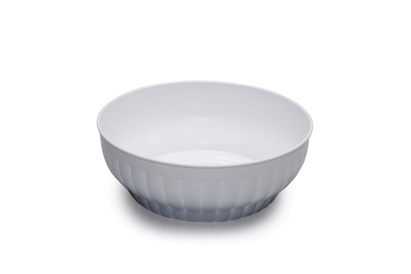 INSALATIERA PLASTICA COSTOLATA BIANCA - CM.34