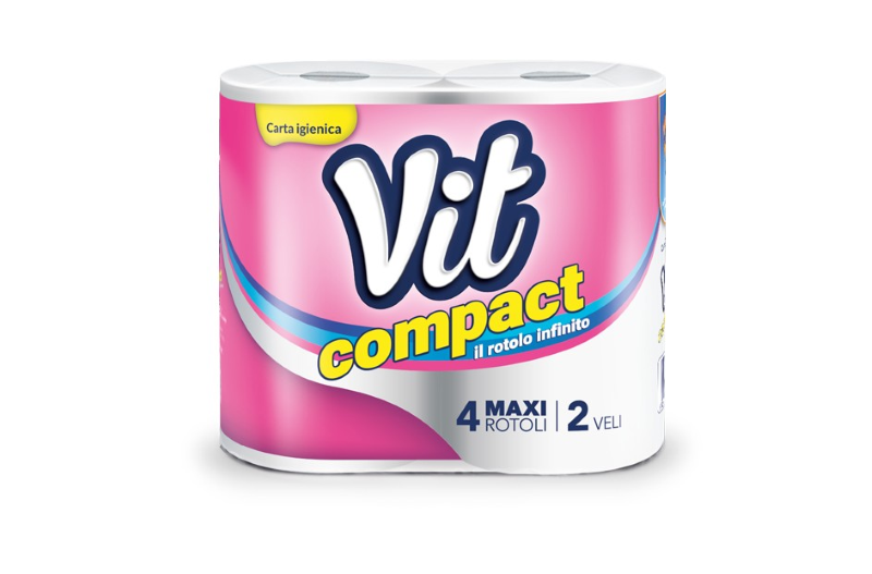 CARTA IGIENICA VIT COMPACT 2V 460 STRAPPI G - RT.4