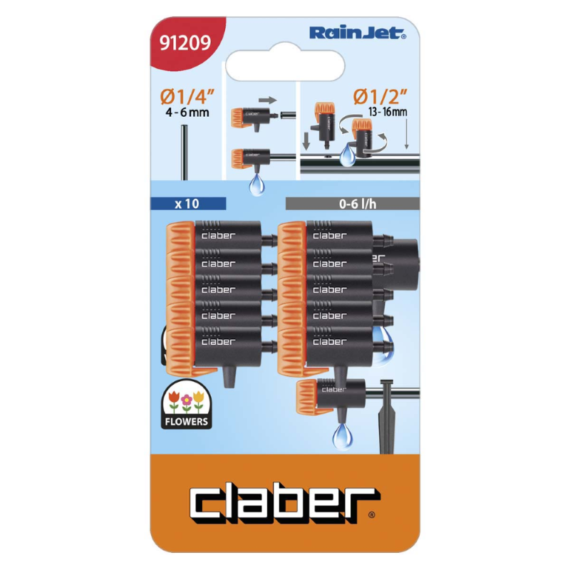 GOCCIOL.REGOLABIL.0-6 L/H BL.PZ.10  CLABER 91209