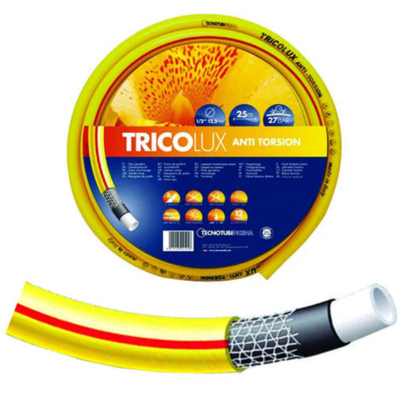 TUBO MAGLIATO TRICO LUX ANTI TORSIONE - ø mm.12,5 (1/2") - mt.25