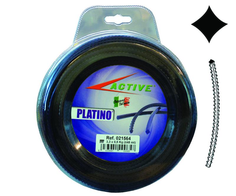 FILO NYLON "PLATINO" SEGHETTATO VIOLA  PER DECESPUGLIATORI- ø mm.2,7 - blister mt.50