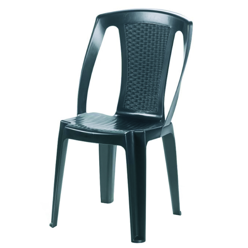 SEDIA IN PE RATTAN "PROCIDA" ANTRACITE- cm.46x53x86h. - peso kg.2,9