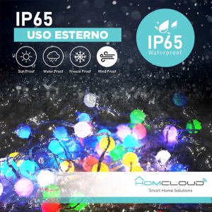 CATENA LUMINOSA 66 SFERE SMART RGB-IC Wi-Fi + Bluetooth