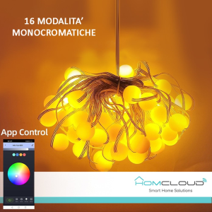 CATENA LUMINOSA 66 SFERE SMART RGB-IC Wi-Fi + Bluetooth