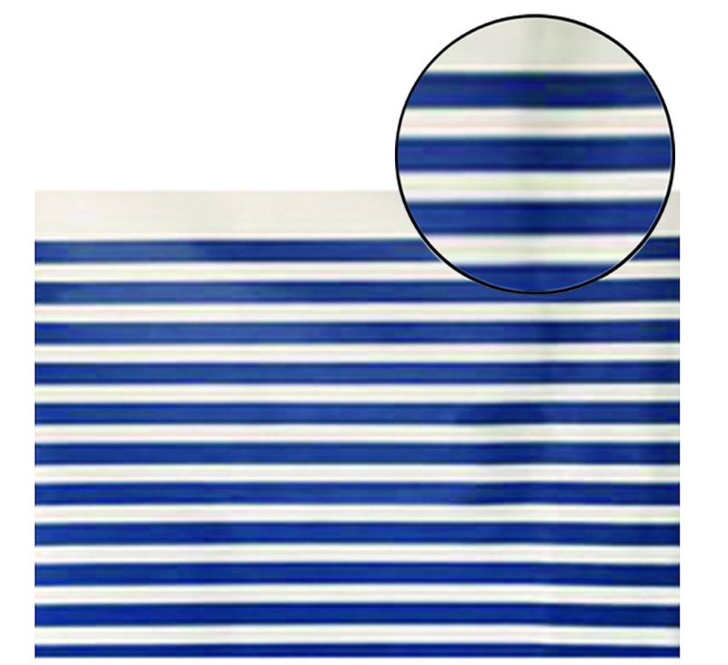 TENDA DOCCIA PEVA BIANCA/BLU "STRISCIA" - cm 180x200