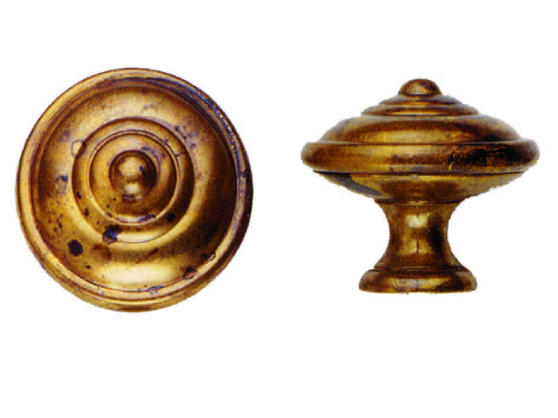 POMOLI PER MOBILI MOD.24499 IN OTTONE ANTICATO - ø mm.30