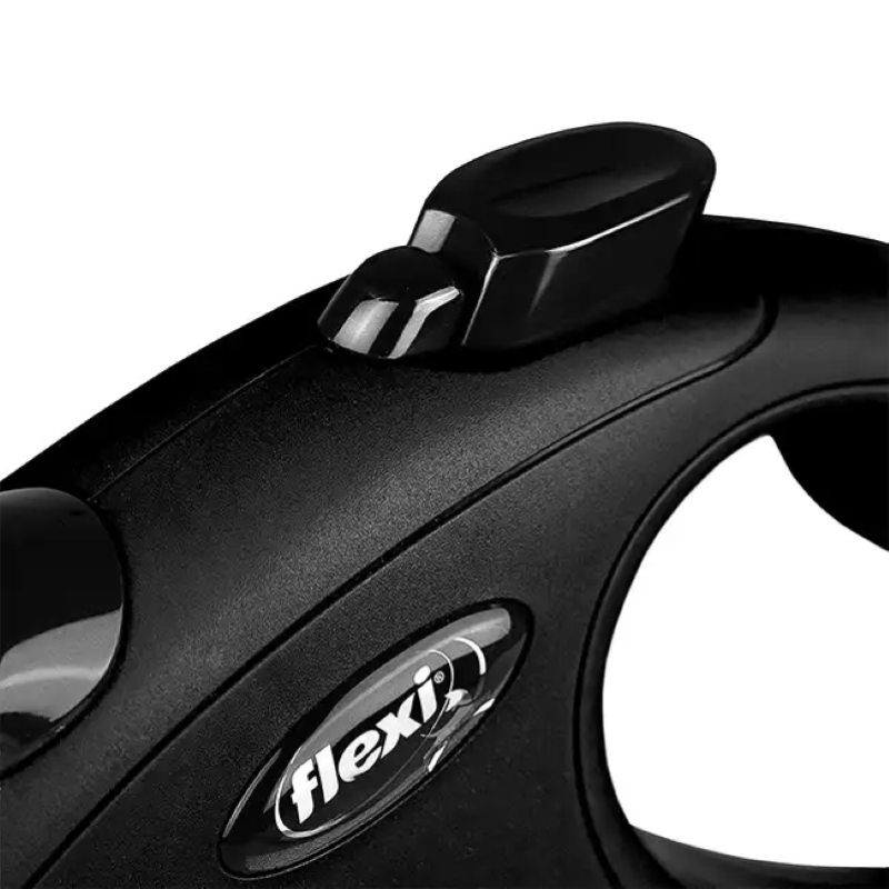 GUINZAGLIO PER CANI FLEXI CLASSIC TAPE NERO M - MT.5