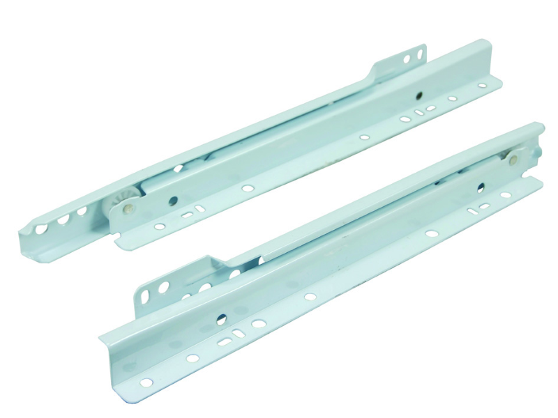 GUIDE SCORREVOLI PER CASSETTI CON RULLI TEFLON BIANCHE- cm.30 (art.4001 2 30)
