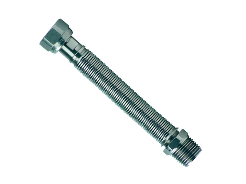 FLESSIBILE ESTENSIBILE PER ACQUA IN ACCIAIO INOX- MF 3/4" - ø DN 20 - mm.100/200