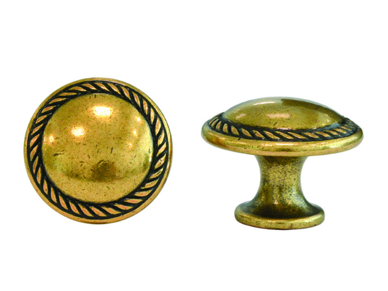 POMOLI PER MOBILI MOD.24223 IN ZAMA ORO DI VALENZA - ø mm.25