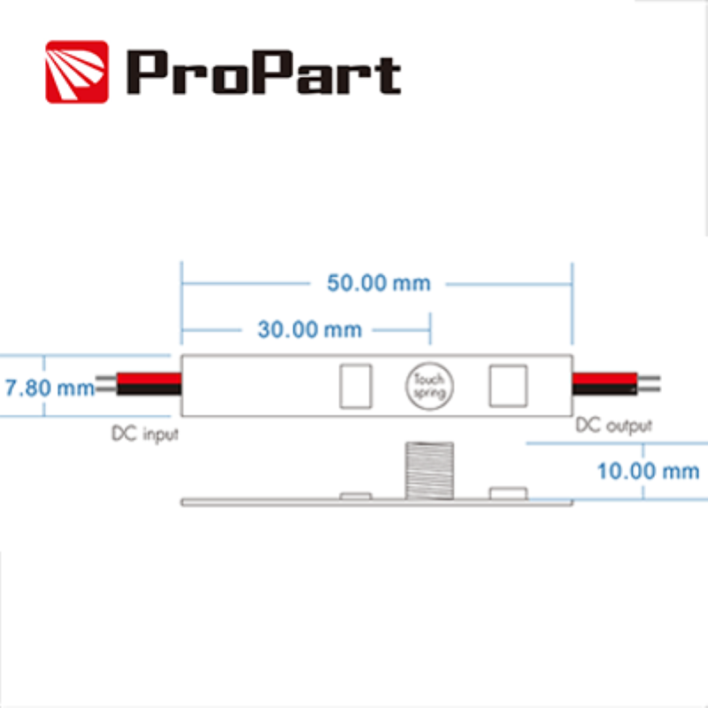 INTERRUTTORE TOUCH 1 CANALE - MAX 24V/76W
