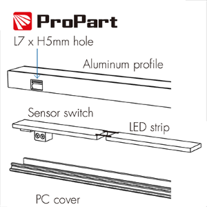 SENSORE SWITCH PER PORTE, ARMADI E CASSETTI - MAX 24V/96W