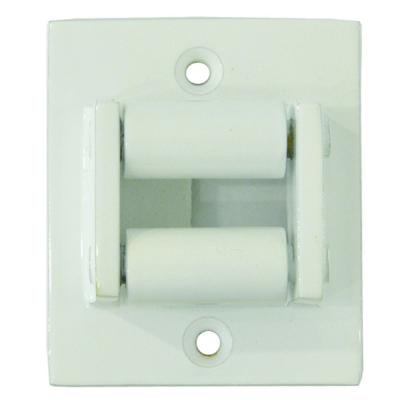 GUIDACINGHIA RETTANGOLARE IN OTTONE VERNICIATO BIANCO