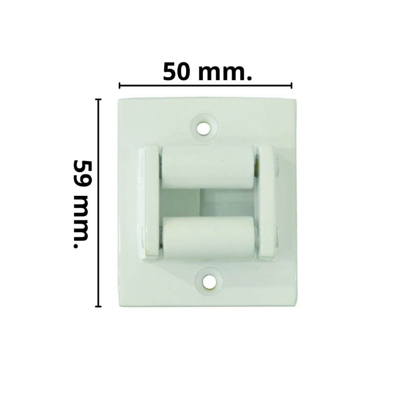 GUIDACINGHIA RETTANGOLARE IN OTTONE VERNICIATO BIANCO